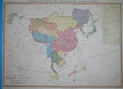 1846 ORIGINAL MAP ASIA BUDDHISM CHINA THAILAND KOREA TIBET VIETNAM JAPAN LAOS - Image 1 of 4