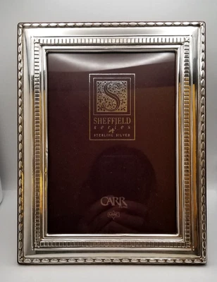 Marco de fotos rectangular MWC Sheffield 1988 CARR PLATA ESTERLINA 925 8,75" X 6,75" Foto 1 de 4