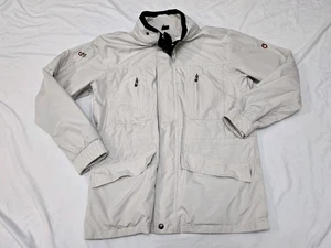 Wellensteyn Golfjacke Jacket German Winter Outdoors Beige Coat Pockets Mens Sz M - Picture 1 of 24