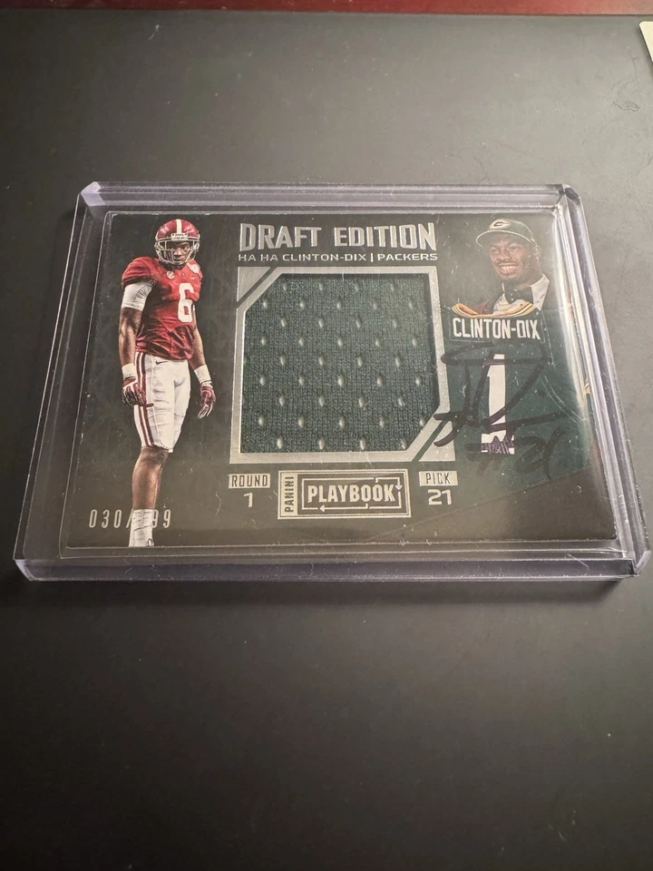2015 Panini Playbook Ha Ha Clinton Dix Rookie Patch IP Auto 30/199 Alabama - Image 1 of 2
