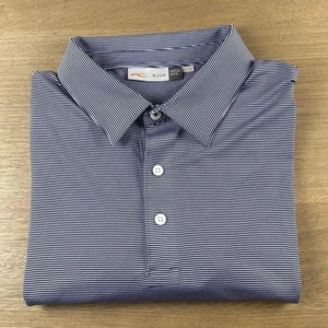 Kjus Soren Polo Shirt Mens XL 54 Blue White Striped Golf UPF 50+ Performance - Picture 1 of 7