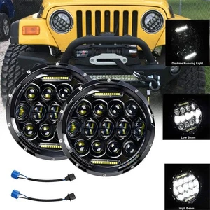 7 Inch Led Headlight DRL Round Lamp For Jeep Wrangler JK TJ For Hummer H1 H2 - Picture 1 of 14