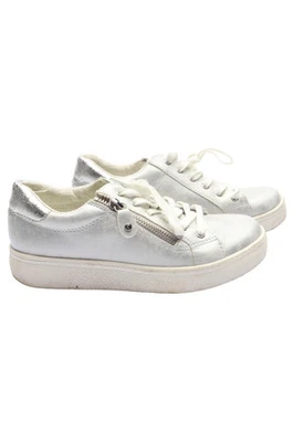 FOOTFLEXX Sneaker Basse Donna Argento con Zip (EU 36) - Immagine 1 di 3