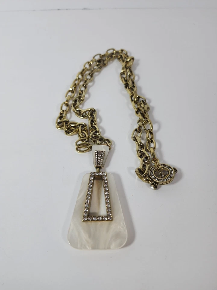 "Collar Heidi Daus To The Hamptons con gota de amor marfil madreperla aspecto 34""" Foto 1 de 4