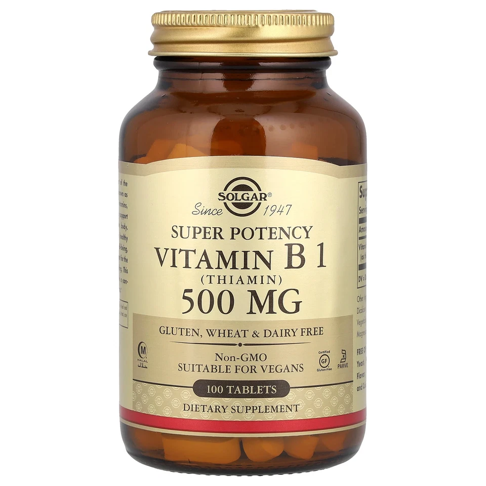 Vitamina B1, 500 mg, 100 comprimidos Foto 1 de 2