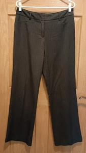 Apt. 9 weiche Stretch Anzughosen gerades Bein Faux Gesäßtaschen grau Damen 8L - Bild 1 von 5