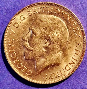 1/2 Sovereign 1914 BM, Gran Bretaña, Jorge V. Oro .917 - Imagen 1 de 2