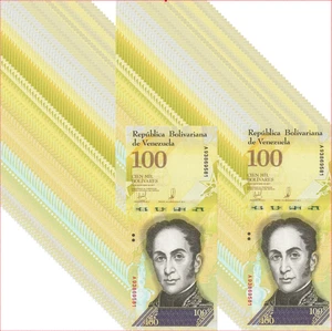 Venezuela 100000 bolivares fuertes 2017 P-100 UNC bundle 100 pcs lot 100,000 - Picture 1 of 2
