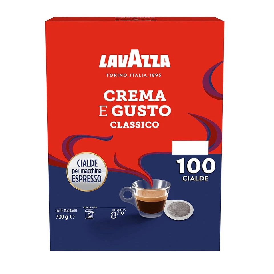 200 Cialde Caffè Lavazza CREMA E GUSTO Classico Originali ESE 44 mm Filtro carta