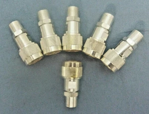 6 Pack - EZ-"N"- Male Connector, Silver / Teflon / Gold Contact - Picture 1 of 5