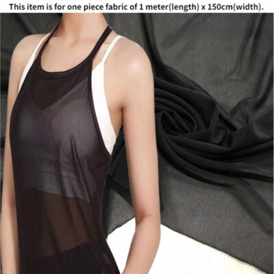 Nylon Spandex 4Way Power Stretch Compression Fabric Mesh Elastic Craft Cloth - Image 1 of 4