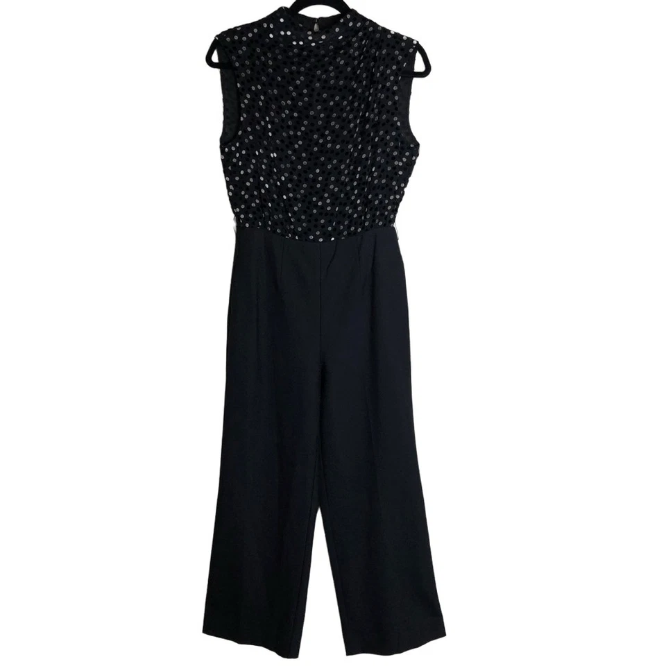 Mono Rebecca Taylor de seda y terciopelo a lunares talla 2 Foto 1 de 4