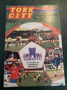 1990 York City V Hartlepool United Match Programme - Picture 1 of 2
