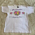 Vintage Grandmother Simply The Best T-Shirt Single Stitch Usa Made Floral Size L