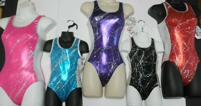  Gymnastic Leotard 5 Foil Color Choices Scrunchie Adult/Child over 100 available - Image 1 of 4