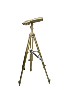 Naval Marine Vintage-Inspired Antique Brass Binoculars on Stand - 1920s Replica - Picture 1 of 8