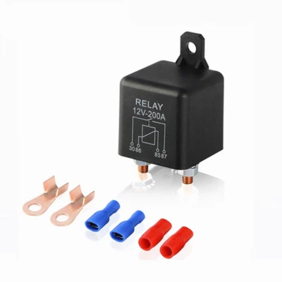 Car Truck Boat 2pin Relay ON/OFF 12V 200A Battery Starter Relay With Accessories - Image 1 of 4