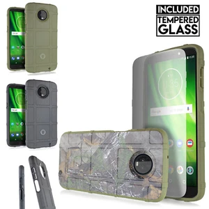 ONLY MOTO G6 [XT1925] Heavy Duty Impact Resist Military Armor Flex Case+ Screen - Picture 1 of 22