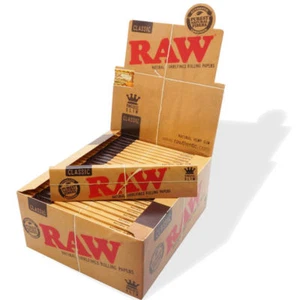 Raw Rolling Papers Classic King Size Slim Paper 5/10/20/50 Pack - Picture 1 of 7