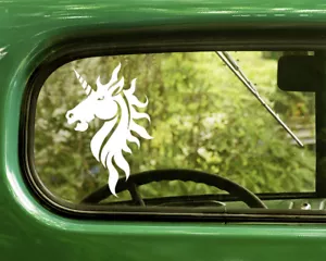 2 EINHORN AUFKLEBER FANTASY TIER Sticker für Auto Fenster LKW Stoßstange Laptop Wohnmobil - Bild 1 von 1