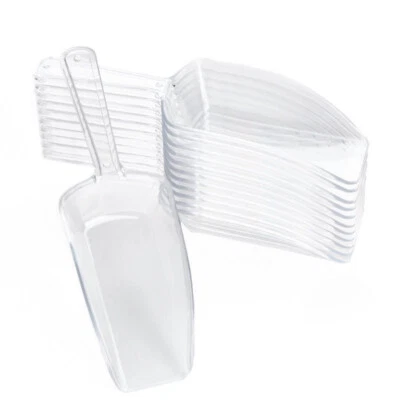 Paquete de 24 cucharadas largas pequeñas de plástico transparente de 5-1/2" Foto 1 de 4