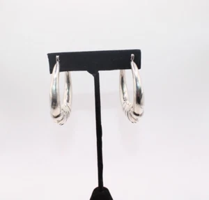 Sterling Silver Scallop Hook Earrings - Picture 1 of 4