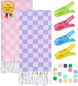 2 Packs Yoga Blanket Turkish Beach Towels Bath Pool Towel Extra Large Meditation - Picture 1 of 12