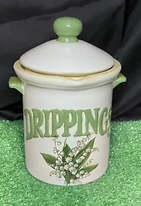 Vintage Ceramic Crock Jar Dripping Bacon Fat Cooking Frying Counter Grease - Picture 1 of 9