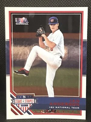 2017 PANINI USA STARS & STRIPES BASEBALL  Ian Anderson RC  #69 RED  #172/249 - Image 1 of 2