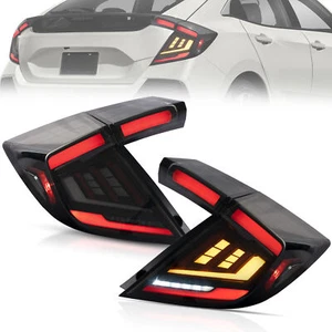 LED Tail Lights For Honda Civic Hatchback 2016-2021 w/Dynamic Start-Up Animation - Picture 1 of 9
