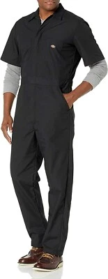 Nuevo con etiquetas Mono de trabajo Dickie's para hombre manga corta negro talla M regular $80 CC009 Foto 1 de 3
