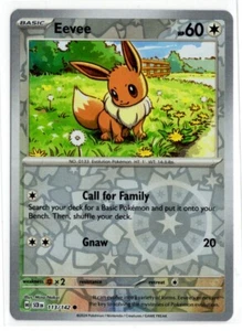 Pokemon Stellar Crown Reverse Holo 113/142 Eevee - Picture 1 of 2