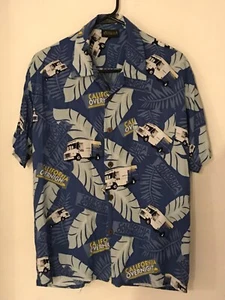 XL Men's DESIGNS BY ANTHONY Vintage Blue California Hawaiian Shirt NEVER WORN - Picture 1 of 4