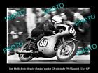 Old Postcard Size Photo Of Tom Phillis 1961 Spanish Motorcycle Gp Win Honda