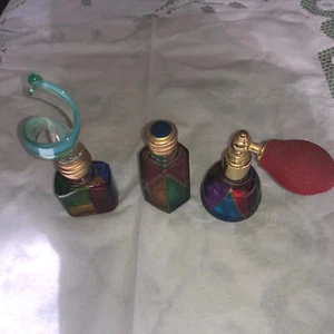 Miniature Murano Hand Blown Glass Perfume Bottle - Picture 1 of 3