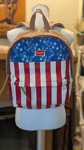 Betsy Johnson American Flag Leather Backpack NWOT - Picture 1 of 10