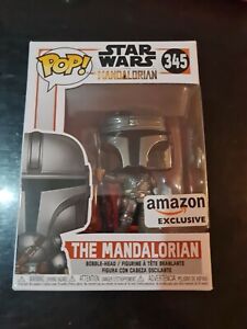 Funko Pop! Star Wars - The Mandalorian (Chrome Helmet) #345 Amazon Exclusive