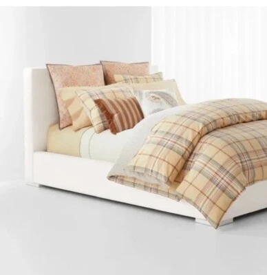 Ralph Lauren Jackson Plaid Reversible Full Queen Duvet Cover Set 3pc - Image 1 of 4
