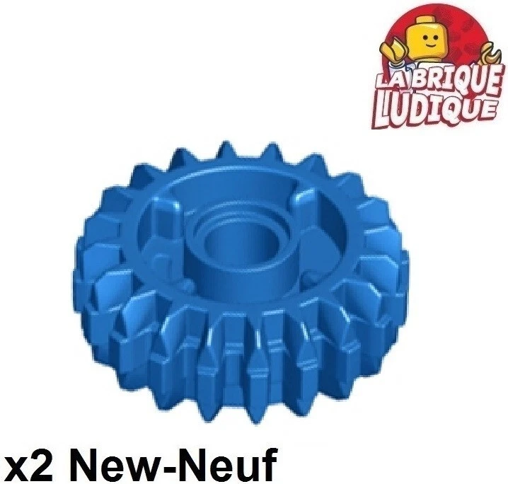 LEGO Technic 2x Zahnrad Ritzel Getriebe 20 Tooth Bevel Clutch Blau/Blau 35185 - Bild 1 von 1