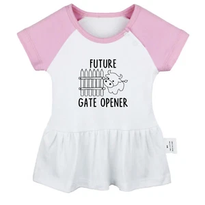 Future Gate Opener Funny Dresses Newborn Baby Princess Dress infant Ruffle Skirt - Picture 1 of 14