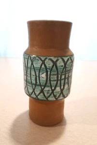 Vintage Art Pottery Vase 6.5 Inches By Aldo Londi For Bitossi Vase Pottery Italy - Picture 1 of 10