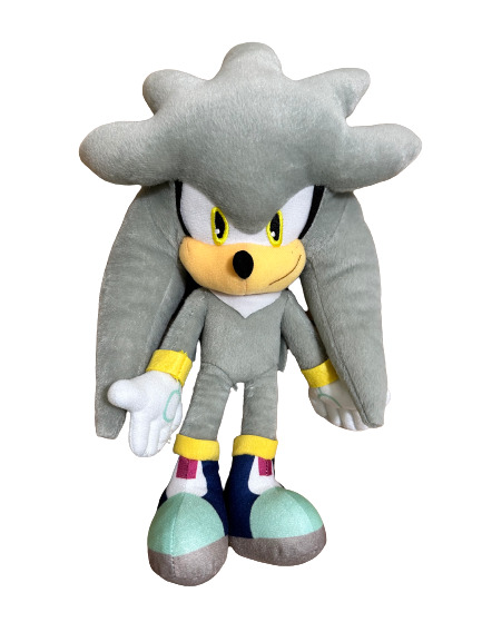 Silver Pelúcia Personagem Do Desenho Sonic Cinza