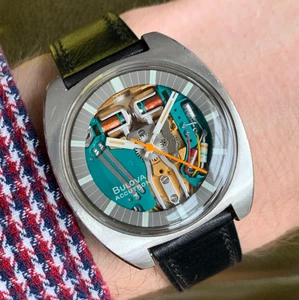 1972 Bulova Accutron 214 Spaceview T - Ref. Armbanduhr 770 Jumbo 38mm - Bild 1 von 14