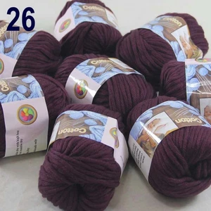 Sale New 8Skeinsx50g Super Soft Pure Cotton Chunky Sweater Hand Knitting Yarn 26 - Picture 1 of 9