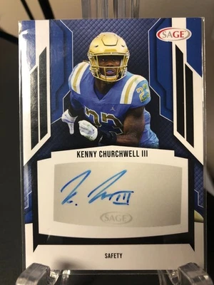 Kenny Churchwell III UCLA Eagles 2024 Sage Football Autograph #A-KC3 - Image 1 of 2