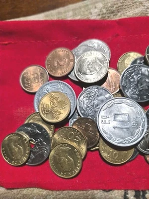Bulk Lot Of 50 Foreign Coins. 15 Different Contries. All but 2 are UNC.  - Image 1 of 4