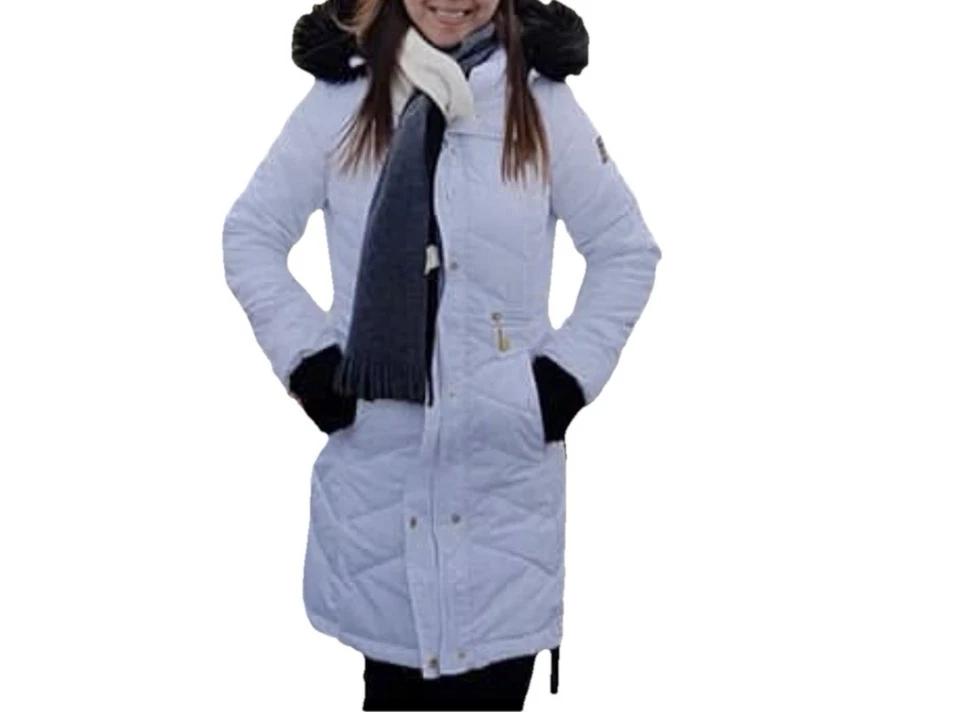 Chaqueta de Invierno ROCAWEAR Clásica Imitación Piel Extraíble Borde con Capucha PEQUEÑA Usada Foto 1 de 4