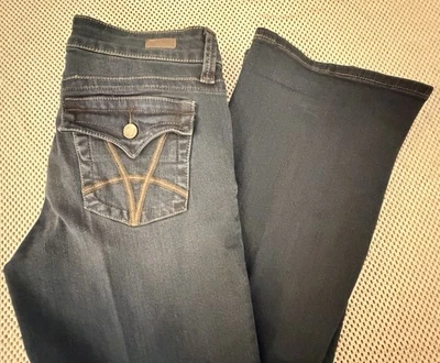KUT FROM THE KLOTH Jeans Sz 6 Natalie Boot Cut Bootcut Flap Pocket Dark Wash - Image 1 of 4