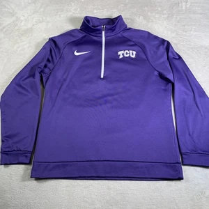 TCU Horned Frogs Pullover Herren Large NCAA Football Nike Dri-FIT Quarter Zip - Bild 1 von 9