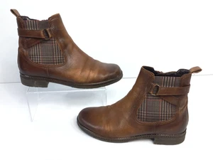 Gabor Marrón Tostado Cuadros Chelsea Botines Cuero Reino Unido 3 Invierno Otoño Otoño - Imagen 1 de 10